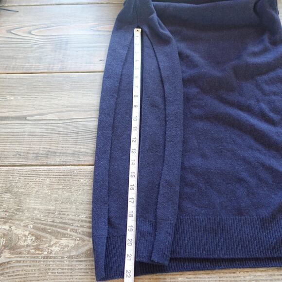 Joseph Dress Medium Navy Joy Wool Cashmere Layering Midi Duster Tunic Minimalist - Picture 12 of 12